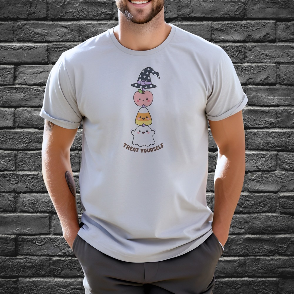 Treat Yourself Kawaii Halloween Totem Stack Tee